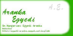 aranka egyedi business card